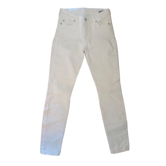 7 for all man kind white skinny denim jeans 27 - Picture 1 of 6